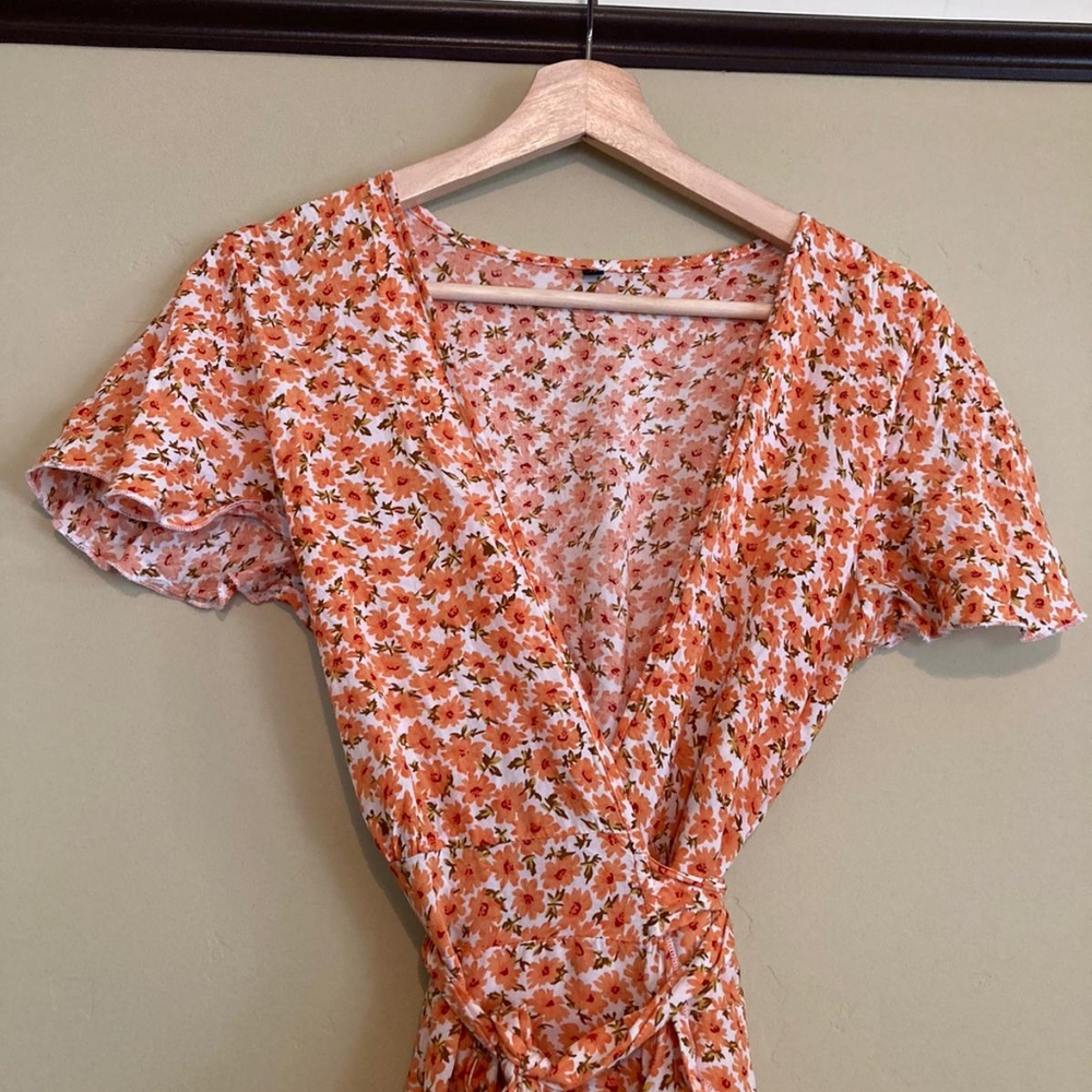Floral Warm Yellow Dress
